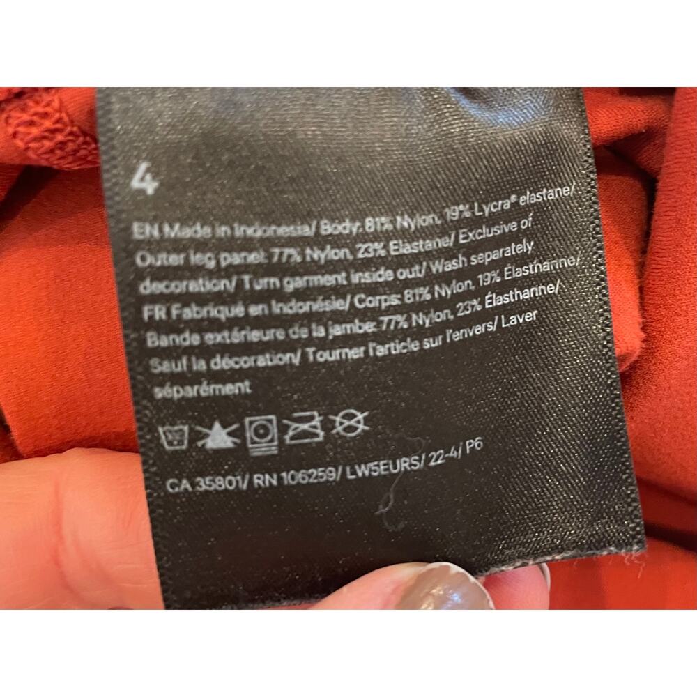 Lululemon Align High Rise Leggings, Ruched, Cayenne / Burnt Orange, Size 4 - Picture 7 of 7